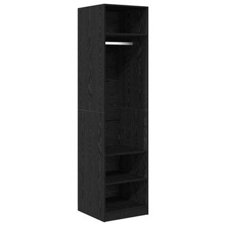 Berkfield Home Wardrobe with Shelf Black oak 50 x 50 x 200 cm Engineered wood
