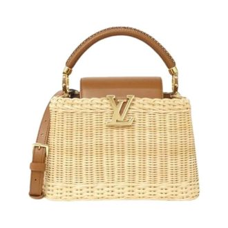 Louis Vuitton Pre-owned Capucines BB Rattan Bag - Dames - Pre-owned - Beige - Maat: ONE Size