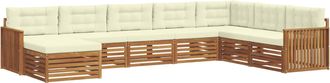 vidaXL Conjunto De Sof&aacute;s De Exterior 8 Uds. Natural Y Crema Vidaxl