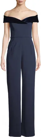 Black Halo Yoli Colorblock Jumpsuit In Navy