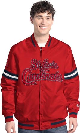 Starter Mens Starter Red St. Louis Cardinals Scout Full-Snap Varsity Jacket at Nordstrom, Size Xx-Large