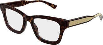 Gucci Glasses, female, Brown, Size: 51 MM Gg2066O Cat Eye Frame