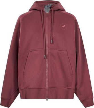 adidas by Stella McCartney Full Zip Hoodie - Dames - Sportshirts - Bruin - M - Fitness