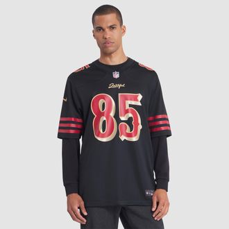 Nike George Kittle San Francisco 49ers Rivalries Collection Mens Nike Mens NFL Game Jersey in Black | 67NM0G5Z9BF-00D