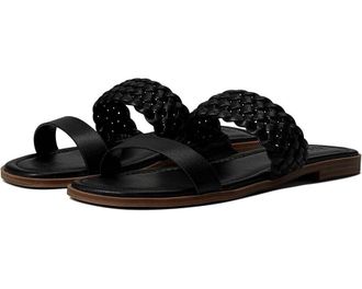 Farylrobin Womens FARYL by Farylrobin Car Slide Black Leather Braided sandal KHD1005