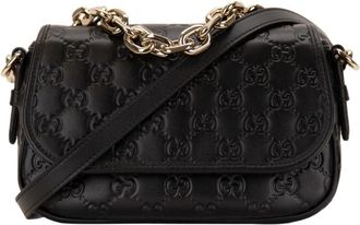Gucci Schoudertas - Dames - Schoudertassen - Zwart - ONE Size - Leer - Tassen