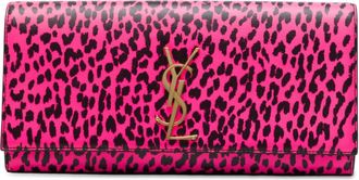 Saint Laurent Pre-owned Saint Laurent Leather Leopard Print Monogram Cassandre Clutch Ladies 5XVHREARL3Z21D0J