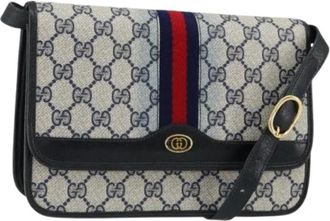 Gucci Pre-owned Cross Body Bags, female, Blue, Size: ONE SIZE Pre-owned Plastic Cross Body Bag
