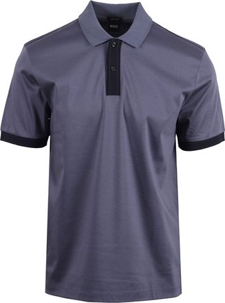 HUGO BOSS Mens H PARLAY POLO OPEN BLUE Cotton - Size Medium