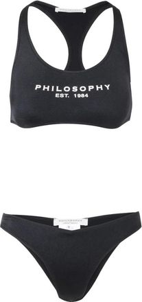 Philosophy di Lorenzo Serafini Sportmodel Top met Logo - Dames - Bikinis - Zwart - S - Badmode