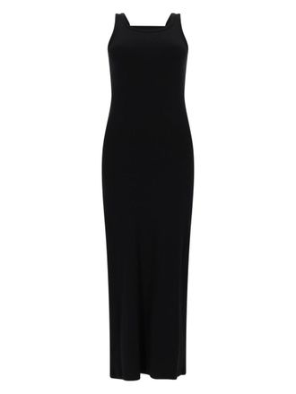 Msgm Viscosa Fitted Cut-Out Maxi Dress