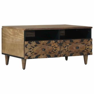 vidaXL Mesa De Caf&eacute; Marr&oacute;n 80 X 54 X 40 Cm Madera De Mango Maciza Vidaxl