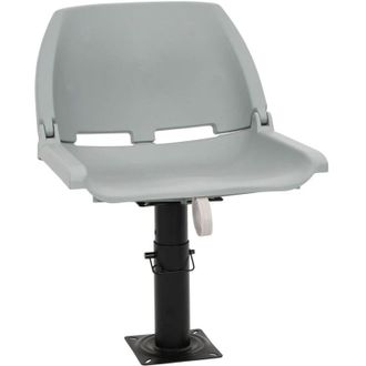 vidaXL Asientos Plegables De Barco Sin Coj&iacute;n Gris 2 Uds 48x51x41 Cm Vidaxl