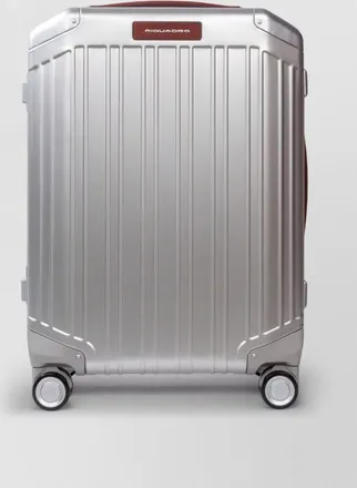 Piquadro cabin trolley aluminum leather four wheels