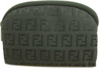 Fendi Black Nylon Canvas Pouch (Pre-Owned)