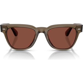 Oliver Peoples Rueny 51mm Pillow Sunglasses in Hazel /Burgundy at Nordstrom