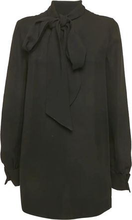 Valentino Top met gestrikte hals - Zwart