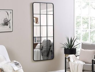 Vente-Unique Industrial Metal Window Mirror - W. 60 X H. 140 Cm - Black - SCIARA