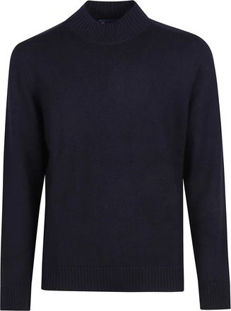 Drumohr Stijlvolle High Neck Sweater - Heren - Coltruien - Blauw - 2XL - Truien & Vesten