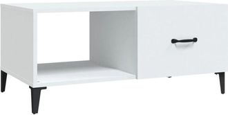 vidaXL Vidaxl - Mesa de centro madera contrachapada blanco 90x50x40 cm