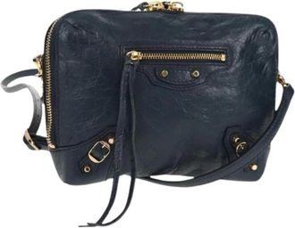 Balenciaga Pre-owned Vintage Schoudertas - Dames - Vintage Schoudertas - Blauw - ONE Size - Leer - Vintage