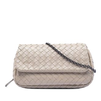 Bottega Veneta Pre-owned Bottega Veneta Mini Nappa Intrecciato Expandable Chain Flap Crossbody Ladies V7DRDAAIBFILTA8X