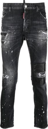 Dsquared2 Skater distressed-finish jeans - men - Cotton/Spandex/Elastane/Polyester/Cotton - 44 - Black