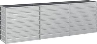 vidaXL Vidaxl - Arriate de acero galvanizado plateado 240x40x77 cm