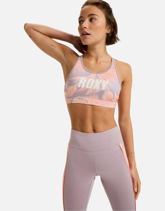 Roxy Womens Roxy Womens Everyday Flow Medium Support Sports Bra - Nirvana Sunflare Active - Size: 18/16