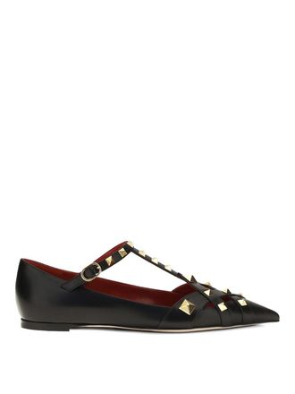 Valentino Garavani Studdy Leather Ballet Flats