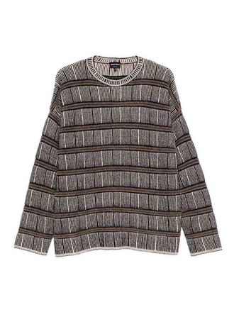 Giorgio Armani Striped wool-silk oversized sweater