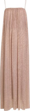 L&rsquo;Id&eacute;e Amante Metallic-mesh Maxi Dress - Light Pink - 16 (UK16 / XL)