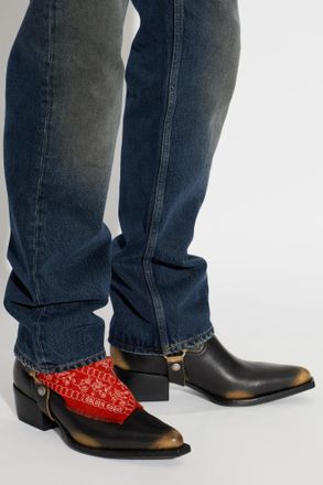 Golden Goose Leather Heeled Ankle Boots Debbie, Mens, Brown
