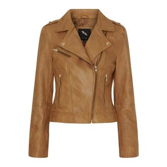 BTF-CPH Btfcph - Leren Jassen - Dames - Jassen - Bruin - Maat: M Leer