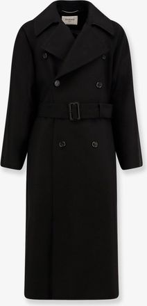 Saint Laurent Cappotto in lana certificata con cintura - SAINT LAURENT - gender_Man