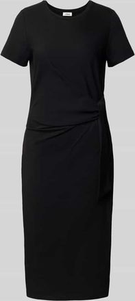 s.Oliver Red Label Figurbetontes Midikleid aus Baumwoll-Mix in Black, Gr&ouml;&szlig;e 36