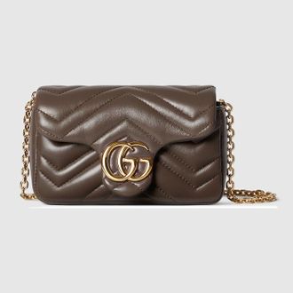 Gucci GG Marmont Mini Shoulder Bag, Brown, Leather