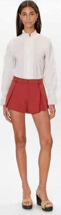 Rebecca Taylor Remi Garment Dyed Short in Burnt Sienna at Nordstrom, Size 12