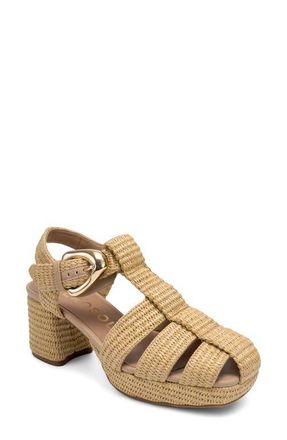 Aerosoles Soave Block Heel Sandal in Natural/Beige Bisque at Nordstrom, Size 6.5