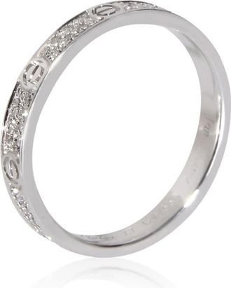 Cartier Pre-Owned Cartier Love Diamond Wedding Band in 18k White Gold 0.19 CTW