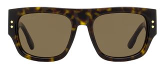 Gucci GG1262S Flat-Top Tortoiseshell Sunglasses - Havana