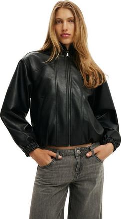 Cotton On Womens Ada Funnel Neck Bomber in Black at Nordstrom, Size Xx-Small/x-Small