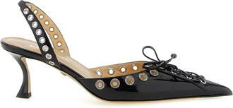 Mach & Mach Calfskin Mid Heel Womens Pumps