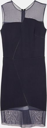 Sandro Navy Blue Crepe Sleeveless Sheath Dress