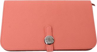 Herm&egrave;s Leather Long Wallet (Bi-Fold) (Pre-Owned)