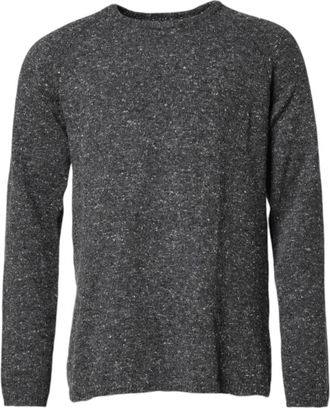 Dolce & Gabbana Grijze Wol Gebreide Ronde Hals Trui - Heren - Ronde hals truien - Grijs - 2XL - Wol - Truien & Vesten