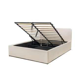 Calicosy Cama canap&eacute; 160x200 cm con cabecero cubierto de terciopelo beige