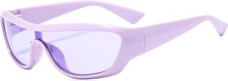 Generic Sports Men Driving Sunglasses Vacation Commuter Women Outdoor Sun Glasses(Purple)