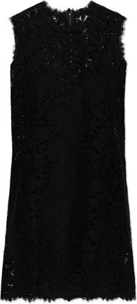 Dolce & Gabbana Mouwteloze kanten jurk - Dames - Korte kleedjes - Zwart - XS - Kleedjes