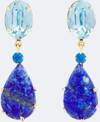 Jennifer Behr Ambrose embellished earrings with lapis lazuli